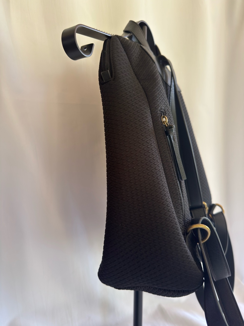 The Sak Olvera Metro Black Textured Backpack with Gold Accents NWOT - Picture 4 of 7